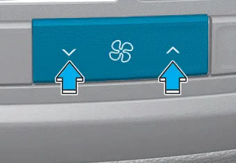 Hyundai Palisade. Fan speed control, Temperature control