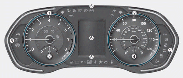 Hyundai Palisade. Instrument cluster